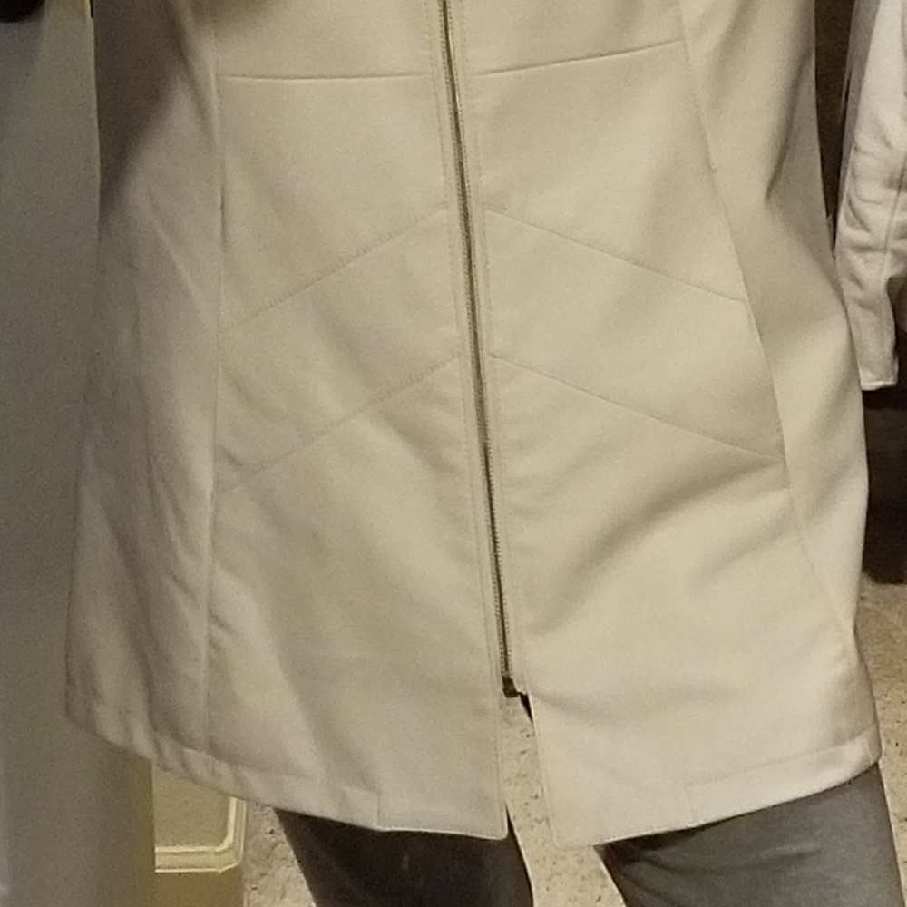 Washable Faux Leather Car Length Coat, EUC - Picture 8 of 11